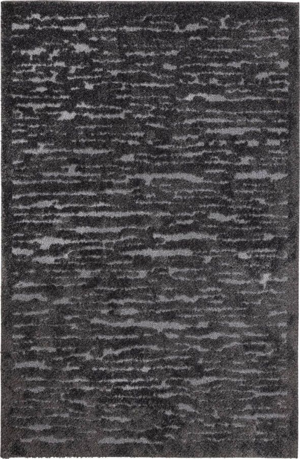 TESSO LIVING Modern Hoogpolig Vloerkleed – 160 x 220 cm – Donker Grijs – Premium Woonkamer Tapijt – Japans Boho Scandi Design – Zacht en Warm Ideaal voor de Slaapkamer