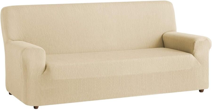 Textil-Home elastische bankhoes TEIDE bankhoes 1 zits 70 a 100 cm. Beige kleur