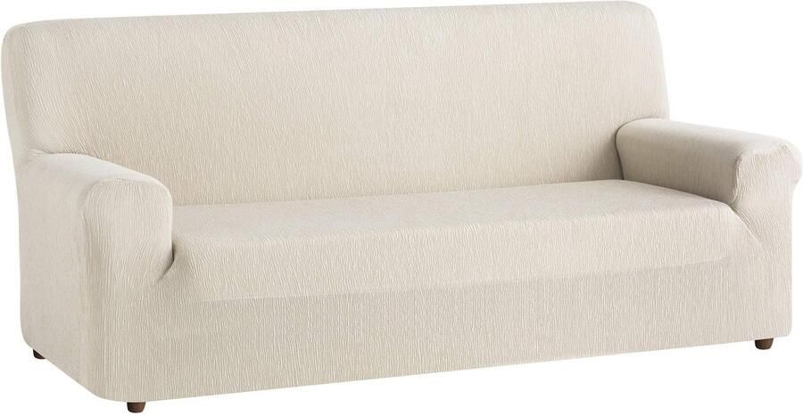 Textil-Home elastische bankhoes TEIDE bankhoes 1 zits 70 a 100 cm. Ivoor kleur