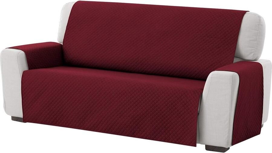 Textil-Home fauteuilbeschermer bankhoes 3-zits omkeerbare gewatteerde bankbescherming. rood