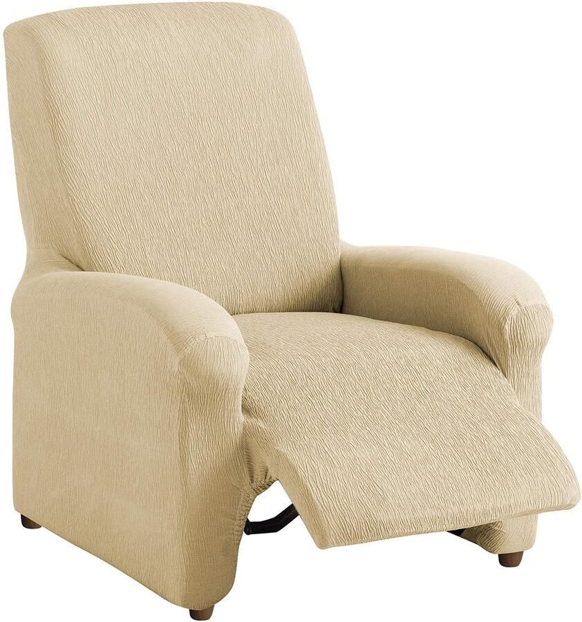 Textil-Home stretchhoes voor relaxstoel compleet TEIDE 1 zits 70 a 100 cm. Beige kleur