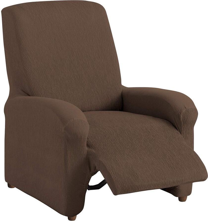 Textil-Home stretchhoes voor relaxstoel compleet TEIDE 1 zits 70 a 100 cm. Kleur bruin