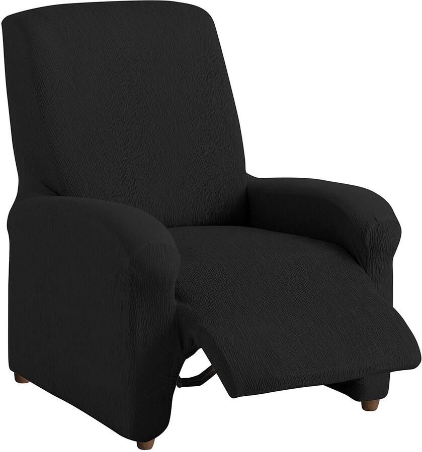 Textil-Home stretchhoes voor relaxstoel compleet TEIDE 1 zits 70 a 100 cm. Kleur zwart