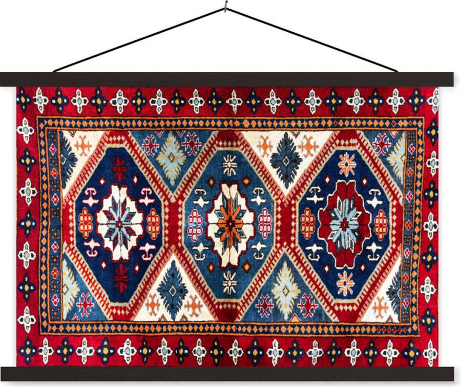 TextilePosters Posterhanger incl. Poster Schoolplaat Tapijt Patronen Vloerkleed 120x80 cm Zwarte latten