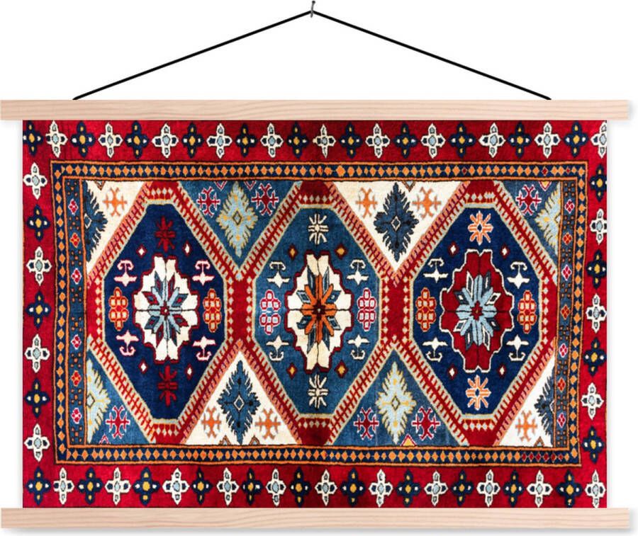 TextilePosters Posterhanger incl. Poster Schoolplaat Tapijt Patronen Vloerkleed 60x40 cm Blanke latten