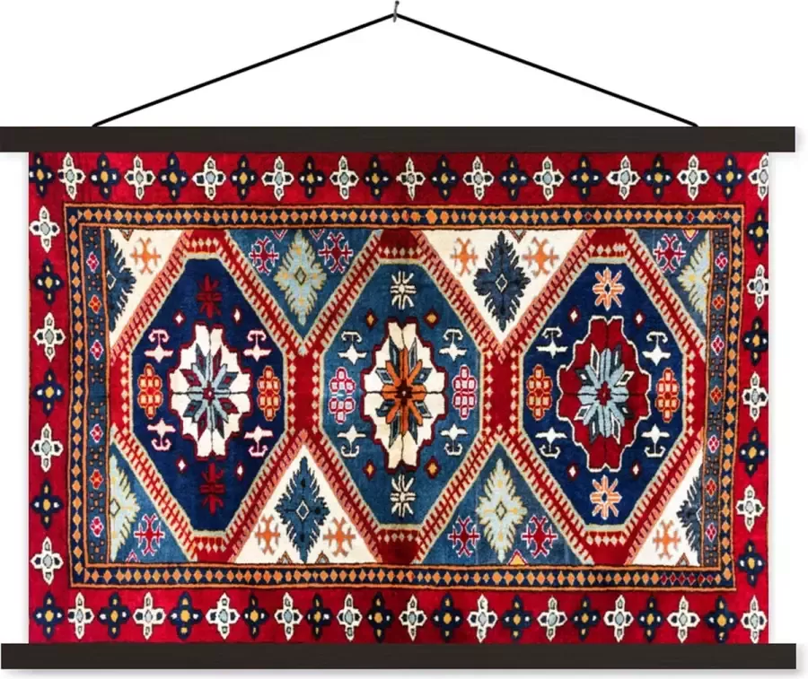 TextilePosters Posterhanger incl. Poster 60x40 cm Schoolplaat Tapijt Patronen Vloerkleed Textielposter Zwarte latten