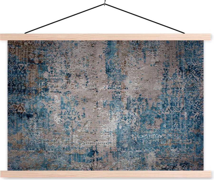 TextilePosters Posterhanger incl. Poster Schoolplaat Tapijt Woonkamer Vloerkleed Patronen 60x40 cm Blanke latten