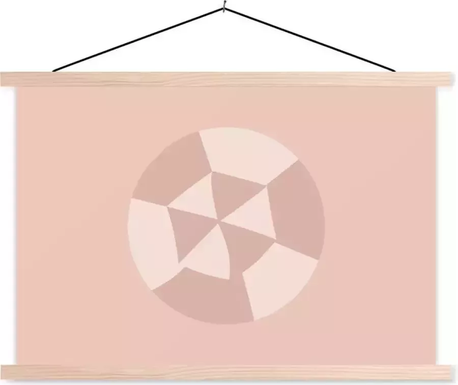 TextilePosters Posterhanger incl. Poster 60x40 cm Schoolplaat Zomer Parasol Abstract Textielposter Blanke latten