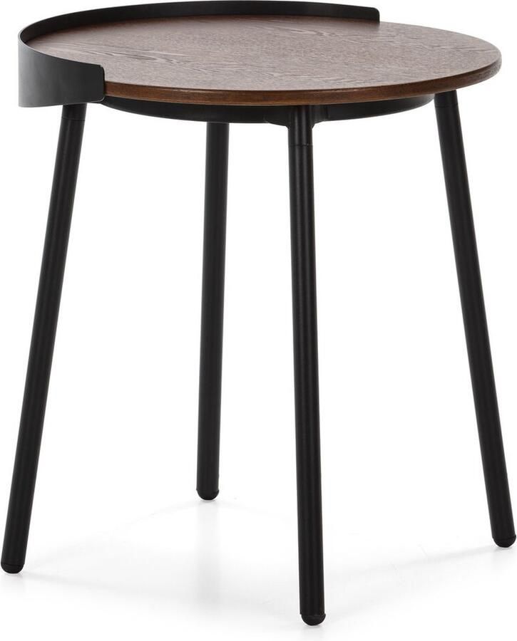 Thai Natura Bijzettafel Bruin Zwart Metaal Essenhout 50 x 66 x 51 cm