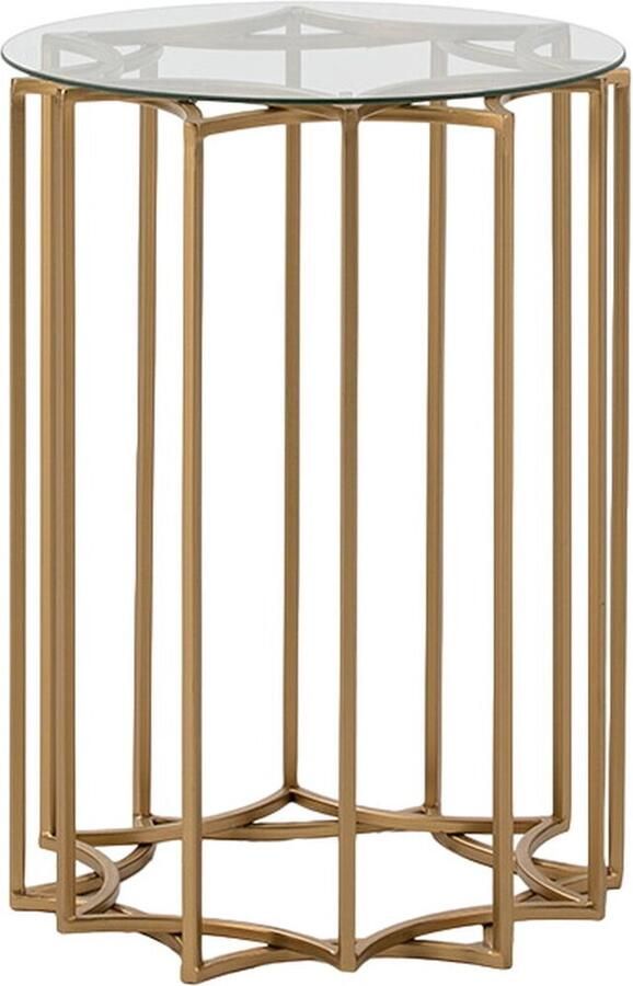 Thai Natura Bijzettafel Gouden Metaal Kristal 46 x 46 x 65 cm 46 x 65 x 46 cm
