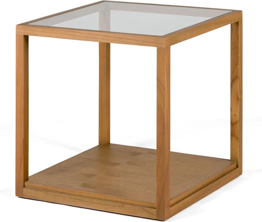 Thai Natura Bijzettafel Natuurlijk Kristal Cederhout 60 x 60 x 60 cm