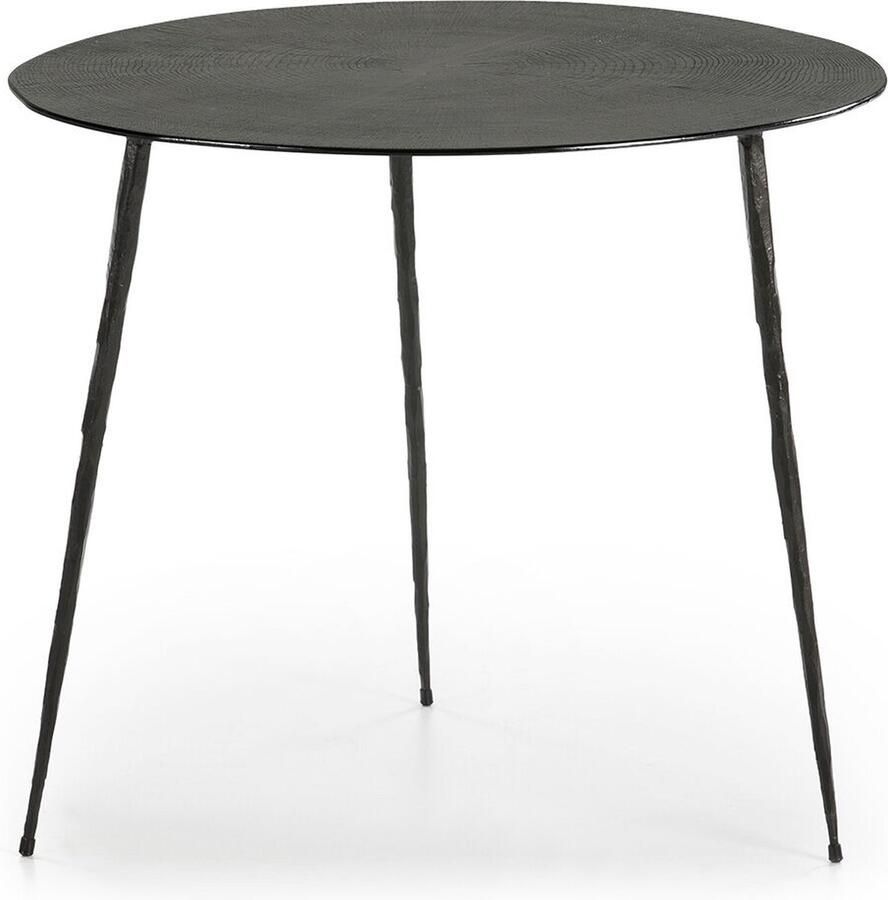 Thai Natura Bijzettafel Zwart Hout Metaal 55 x 45 x 50 cm 55 x 50 x 45 cm