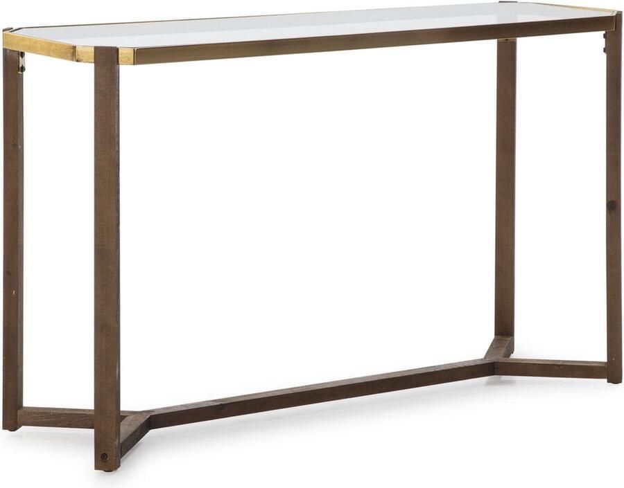 Thai Natura Console Gouden Hout Metaal Kristal 125 x 44 x 79 cm
