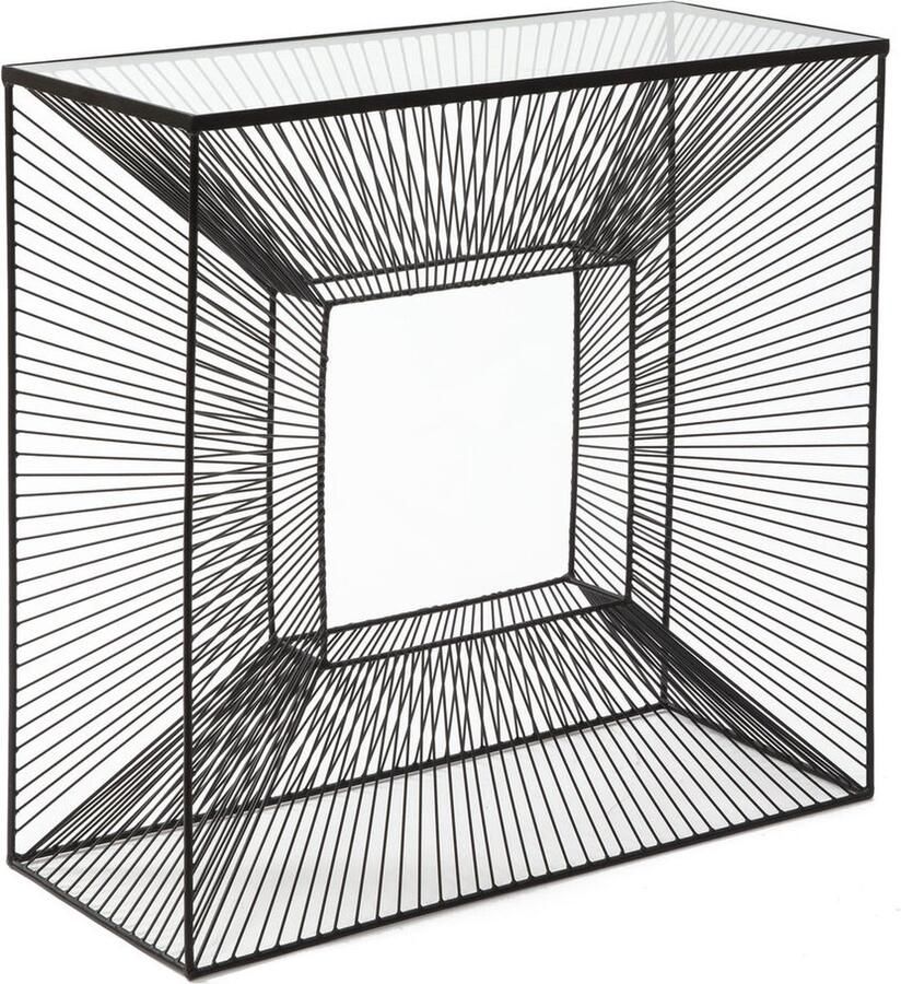 Thai Natura Console Zwart Kristal Ijzer 80 x 36 x 81 cm