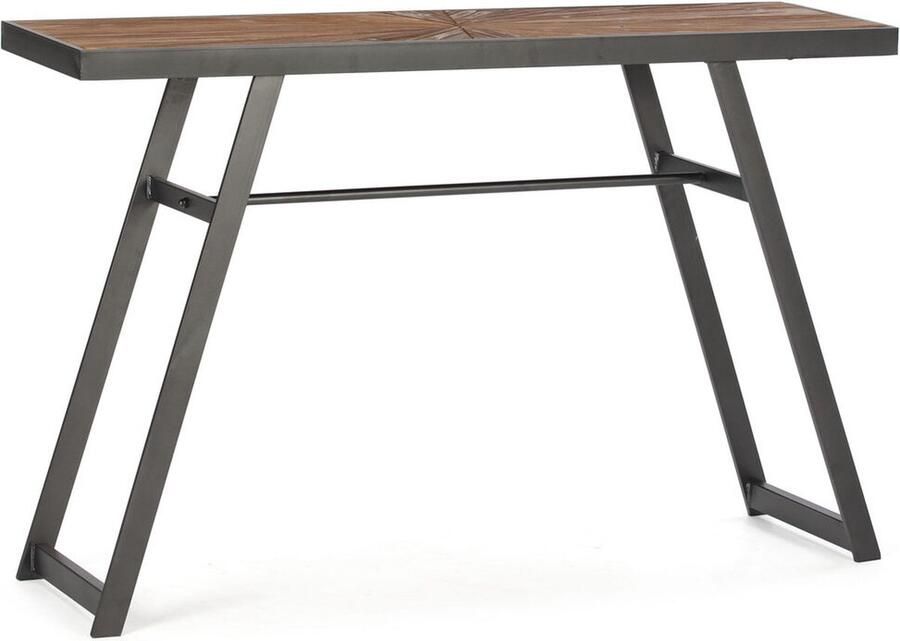 Thai Natura Console Zwart Metaal Ijzer Sparrenhout 120 x 35 x 77 cm