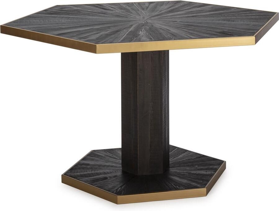 Thai Natura Eettafel Grijs Gouden Dennenhout 135 x 78 x 117 cm