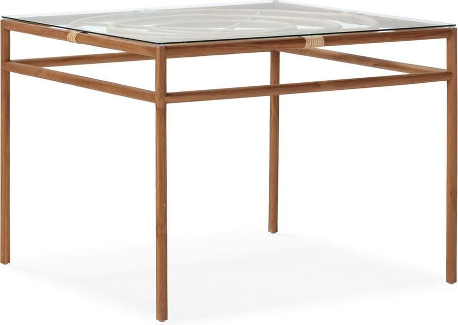 Thai Natura Eettafel Rotan Teakhout 100 x 76 x 100 cm