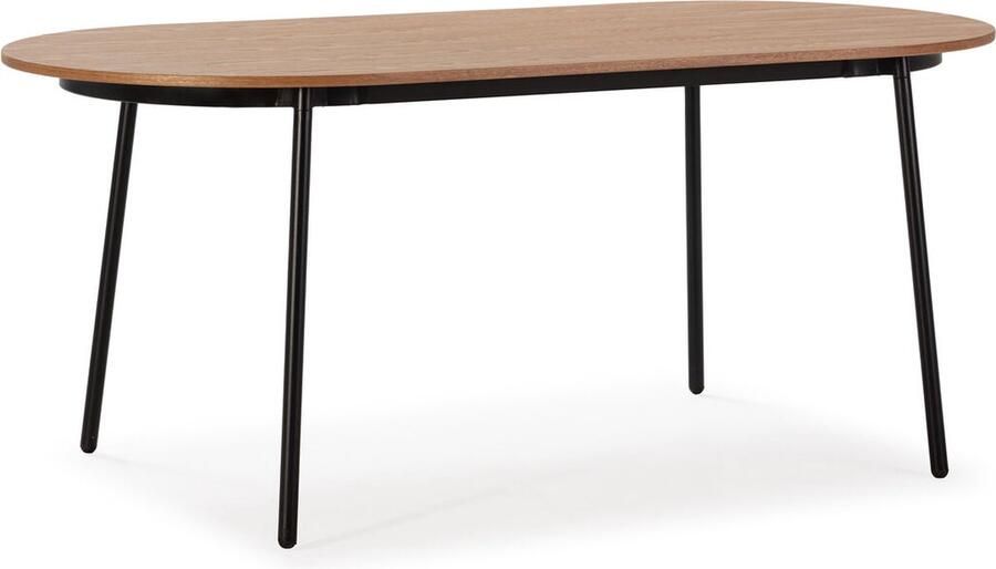 Thai Natura Eettafel Zwart Hout Metaal 180 x 76 x 90 cm