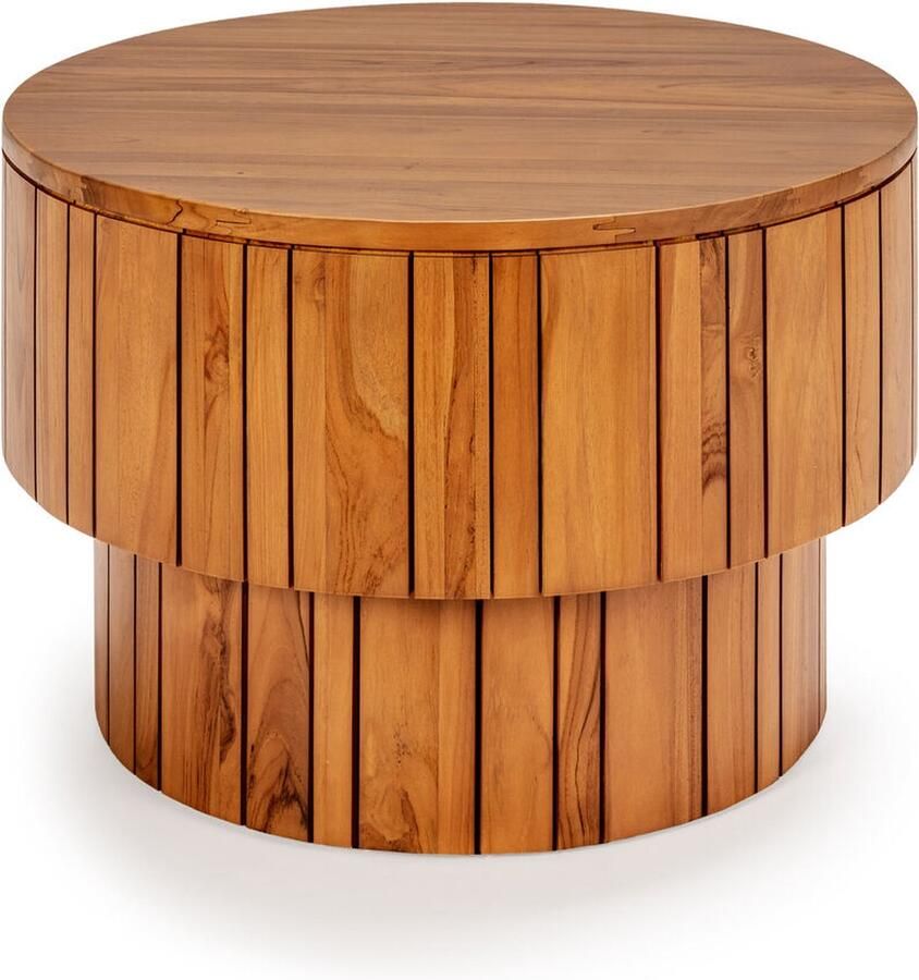 Thai Natura Hoofdtafel Beige Teakhout 70 x 50 x 70 cm