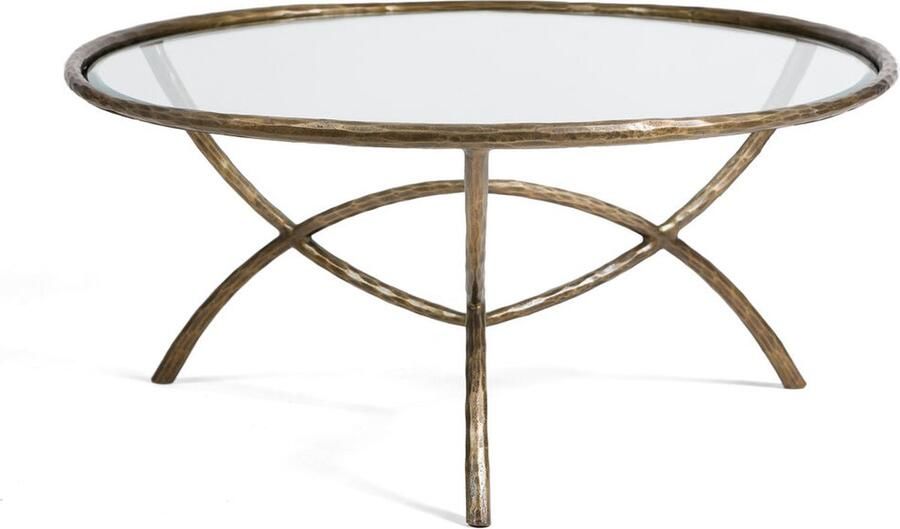 Thai Natura Hoofdtafel Gouden Metaal Kristal 91 x 91 x 43 cm 91 x 43 x 91 cm