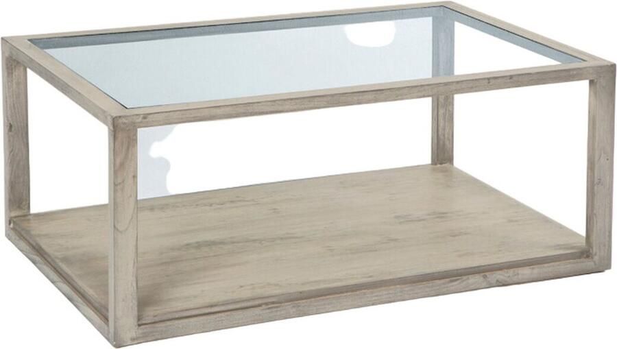 Thai Natura Hoofdtafel Grijs Hout Kristal 110 x 70 x 45 cm 110 x 45 x 70 cm