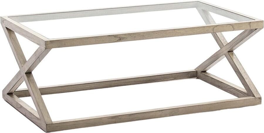 Thai Natura Hoofdtafel Grijs Hout Kristal 120 x 70 x 45 cm 120 x 45 x 70 cm