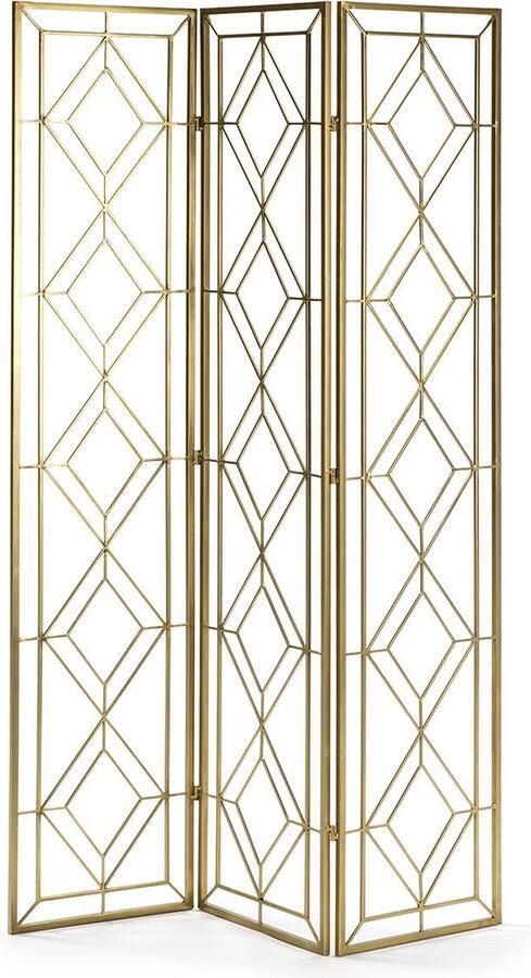Thai Natura Kamerscherm Gouden Metaal 120 x 184 x 2 cm