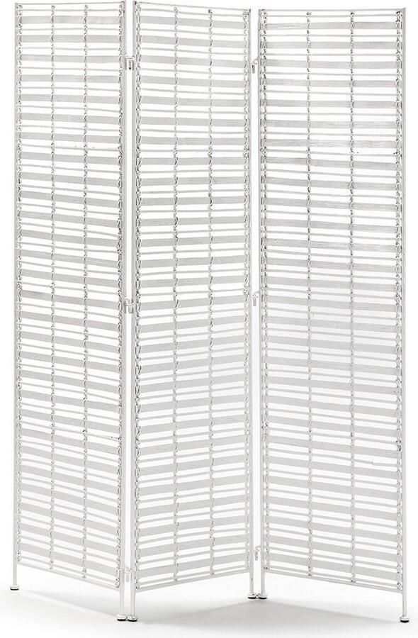 Thai Natura Kamerscherm Wit Metaal vlechtwerk 140 x 178 x 2 cm