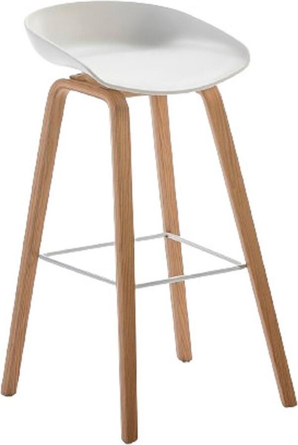 Thai Natura Kruk Wit Acryl Hout Metaal 50 x 83 x 46 cm