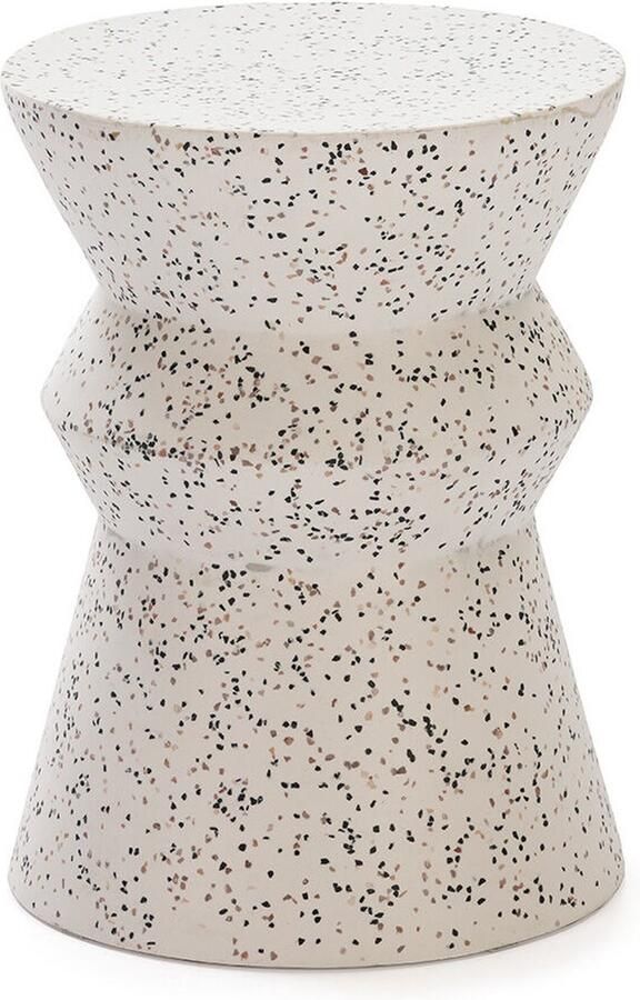 Thai Natura Kruk Wit Epoxi Terrazzo 35 x 46 x 35 cm