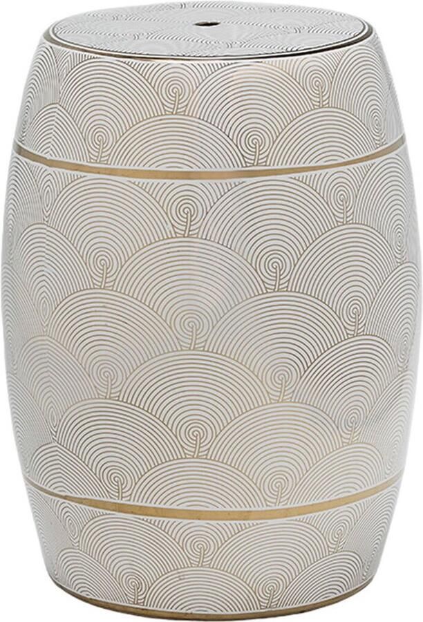 Thai Natura Kruk Wit Gouden 32 x 43 x 32 cm