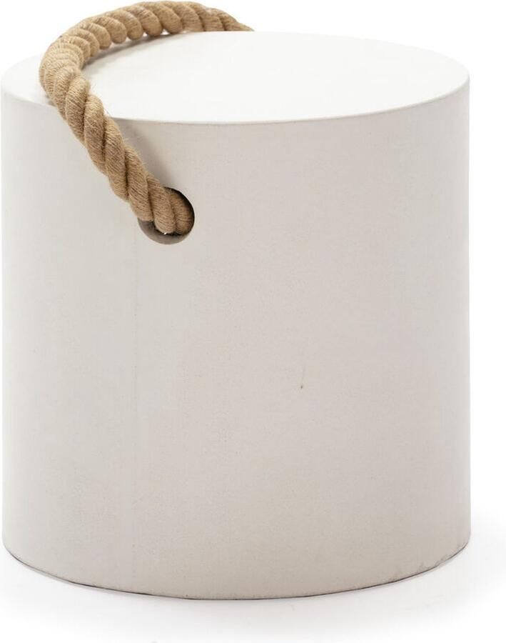 Thai Natura Kruk Wit Touw Keramiek 40 x 40 x 40 cm