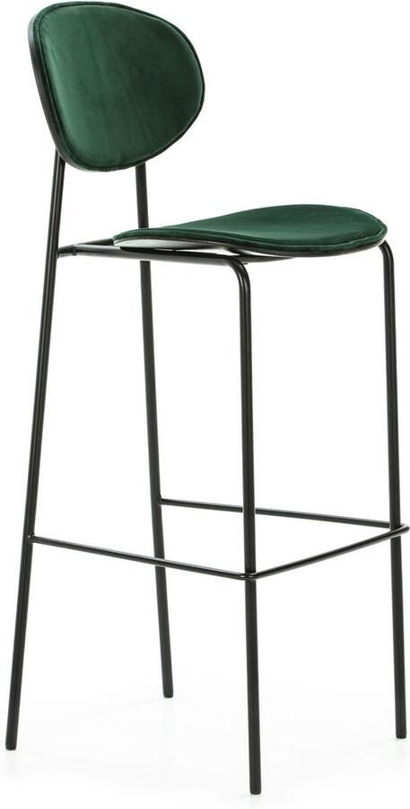 Thai Natura Kruk Zwart Groen Fluweel Metaal ABS 42 x 107 x 51 cm