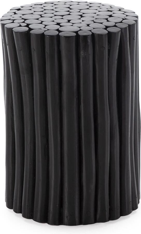 Thai Natura Kruk Zwart Teakhout 30 x 40 x 30 cm