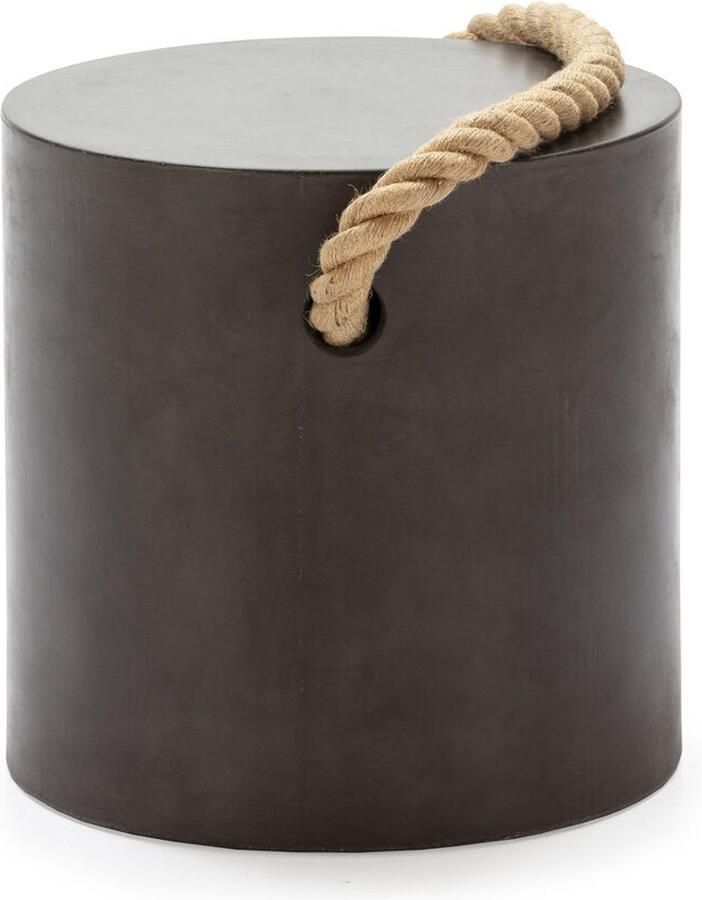 Thai Natura Kruk Zwart Touw Keramiek 40 x 40 x 40 cm