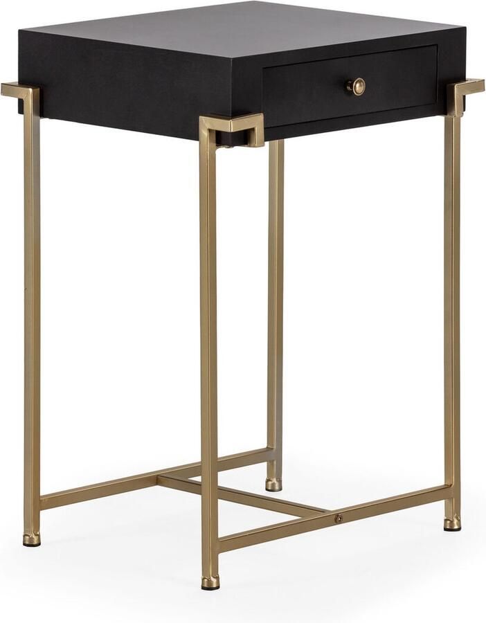 Thai Natura Nachtkastje Gouden Metaal Dennenhout 43 x 61 x 38 cm