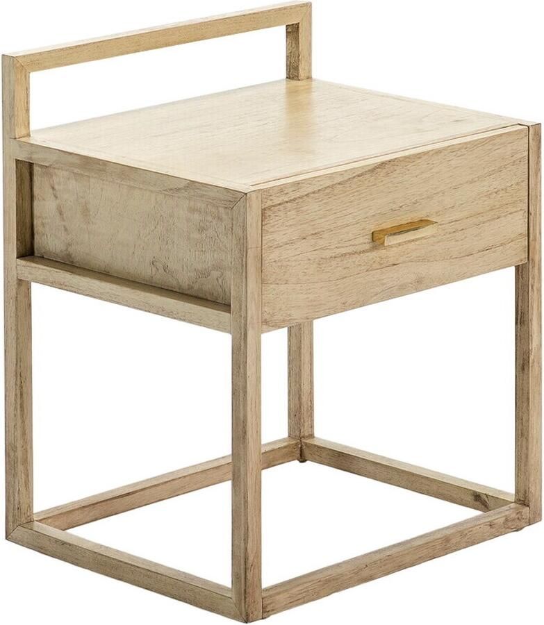 Thai Natura Nachtkastje Wit Ijzer Cederhout 50 x 60 x 40 cm