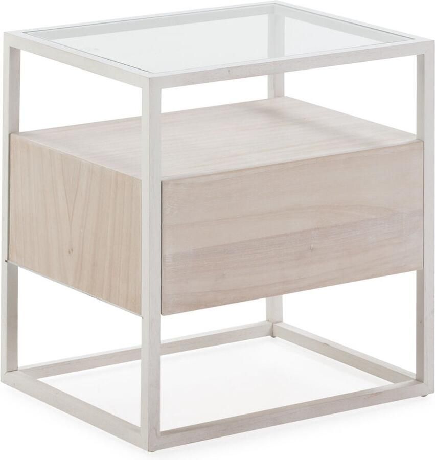 Thai Natura Nachtkastje Wit Kristal 50 x 55 x 40 cm