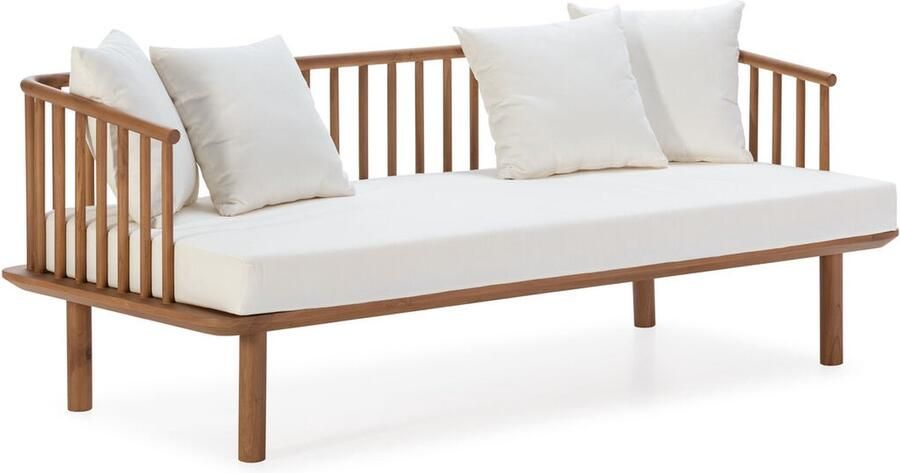 Thai Natura Tuinbank Wit Natuurlijk Teakhout 180 x 68 x 80 cm