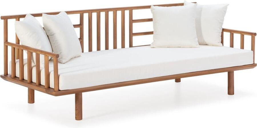 Thai Natura Tuinbank Wit Natuurlijk Teakhout 190 x 83 x 90 cm