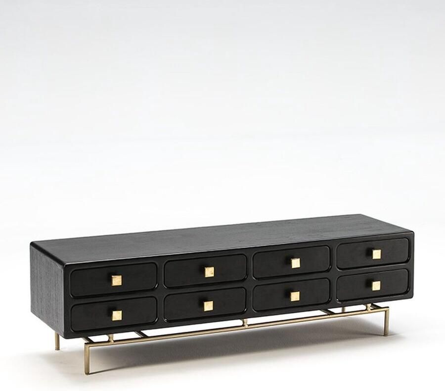 Thai Natura Tv-meubel Gouden Metaal Cederhout 160 x 50 x 45 cm