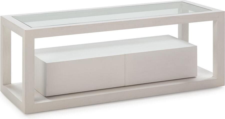 Thai Natura Tv-meubel Wit Cederhout 120 x 45 x 45 cm