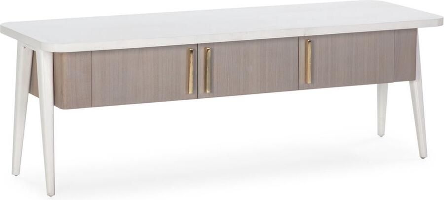 Thai Natura Tv-meubel Wit Cederhout 150 x 51 x 50 cm