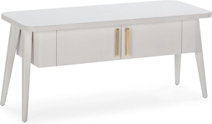 Thai Natura Tv-meubel Wit Hout 110 x 50 x 45 cm