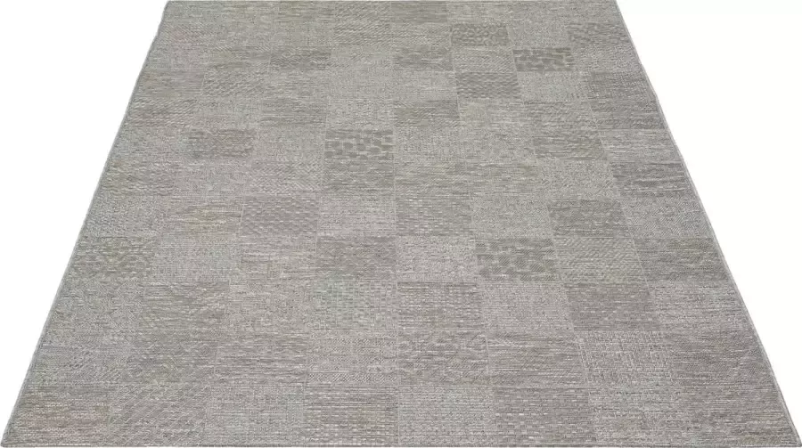The carpet Vloerkleed voor buiten of voor balkon en terras in grijs 200 x 280 cm Tapijt geschikt voor In en Outdoor Rechthoekig Weer- en UV-bestendig Tuintapijt Buitentapijt CALGARY kleed by - Foto 3