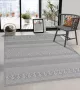 The carpet Vloerkleed voor buiten of voor balkon en terras in grijs 67 x 180 cm Tapijt geschikt voor In en Outdoor Rechthoekig Weer- en UV-bestendig Tuintapijt Buitentapijt CALGARY kleed by - Thumbnail 1