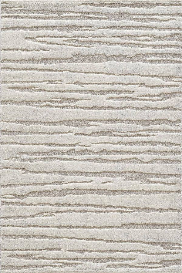 The carpet Everest – vloerkleed met moderne korte pool hoog-laag effect 3D-effect hoge pooldichtheid en aangenaam zacht etnisch geïnspireerd patroon crème 160 x 230 cm - Foto 6