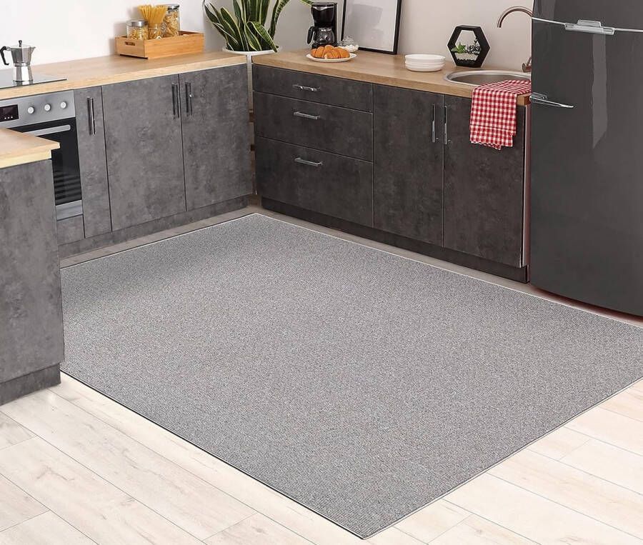 The carpet Natal Modern effen tapijt woonkamer geschikt voor de keuken getuft robuuste korte pool met vilten rug zacht & gemakkelijk schoon te maken 200x290