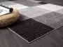 The carpet Pearl Modern Dichte Laagpolig Woonkamer Slaapkamer Vloerkleed Contour gesneden Geometrisch Patroon Golfpatroon Grijs 200 x 280 cm - Thumbnail 3