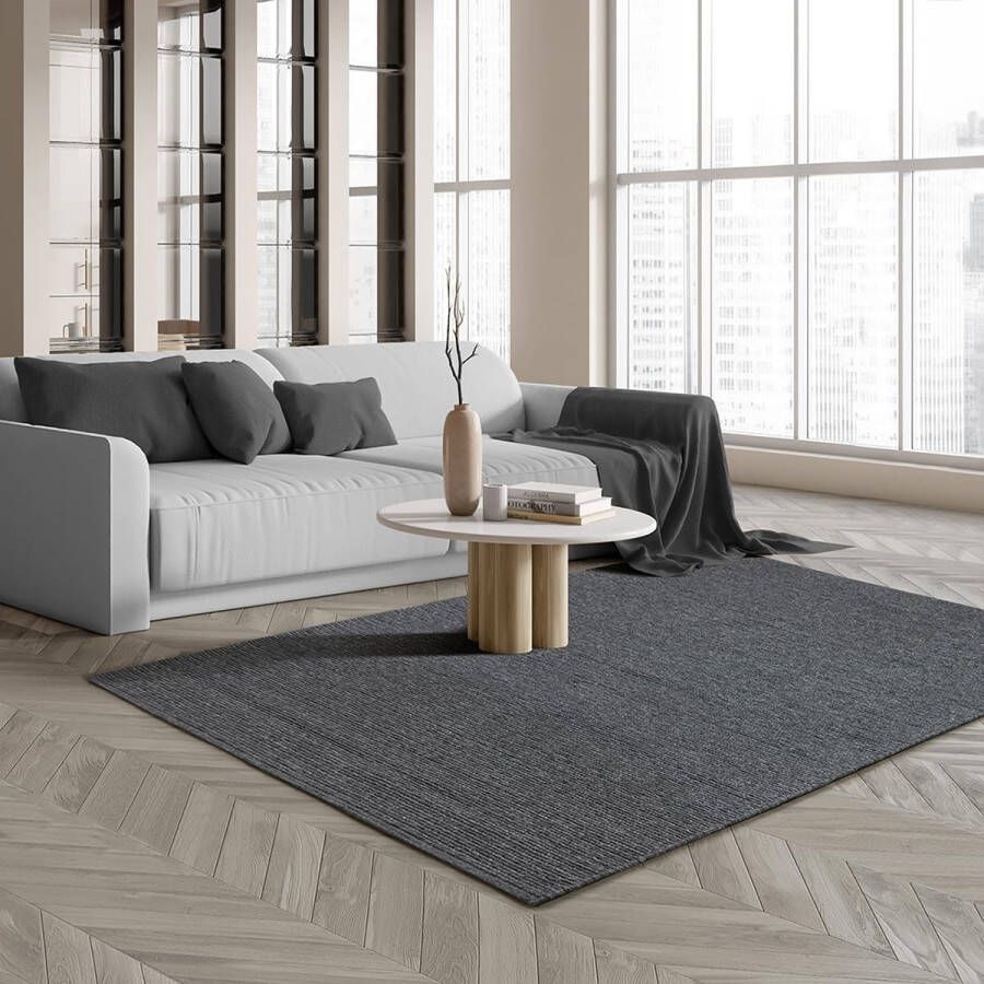 The carpet Premium Wool Handgeweven Vloerkleed Natuurlijke Vezel Wollen Vloerkleed Scandinavische Flatweave Stijl Elegantie 200x290